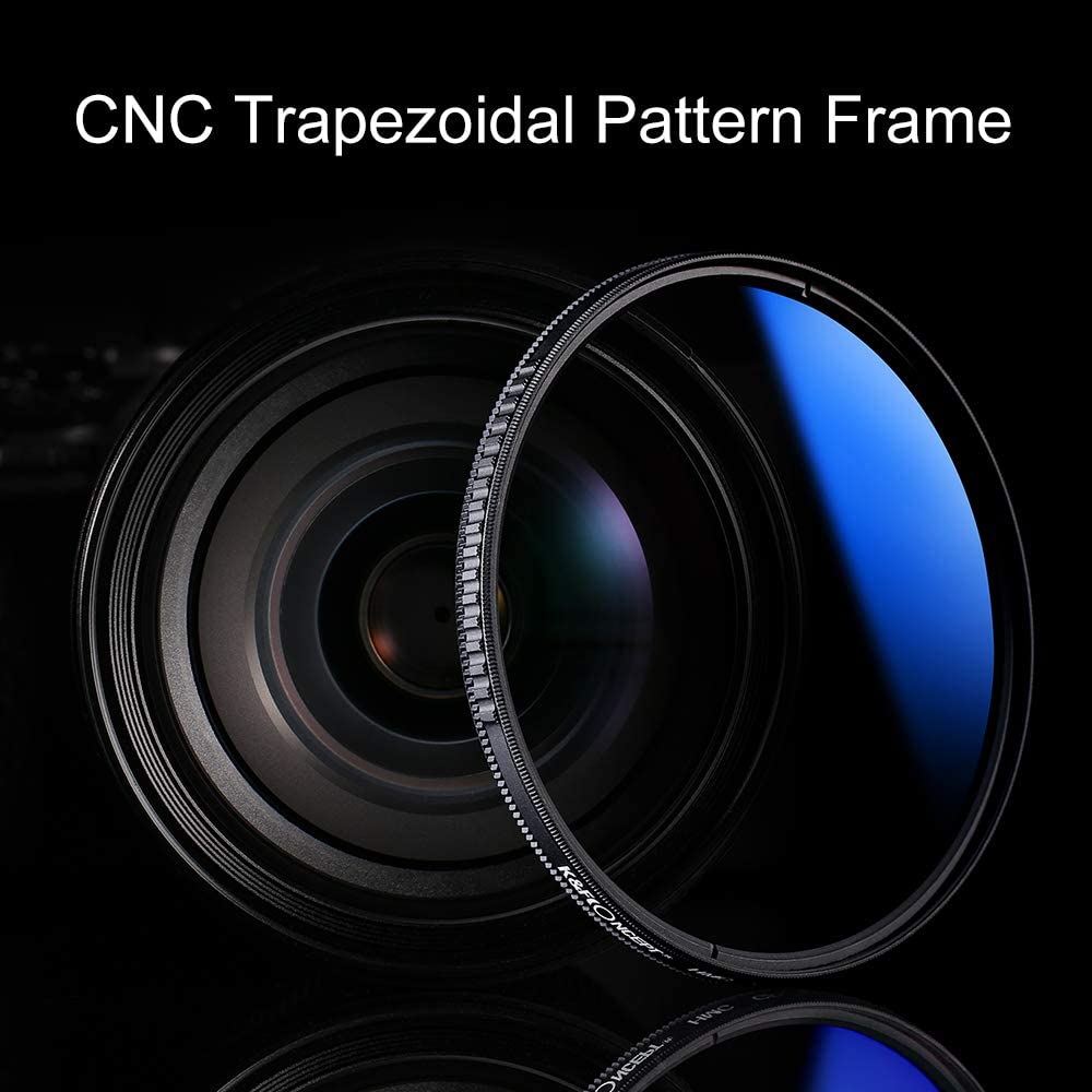 Otočný polarizačný slim CPL filtr - K&F Concept Pro - Oplické sklo a hliník 37-82 mm 5